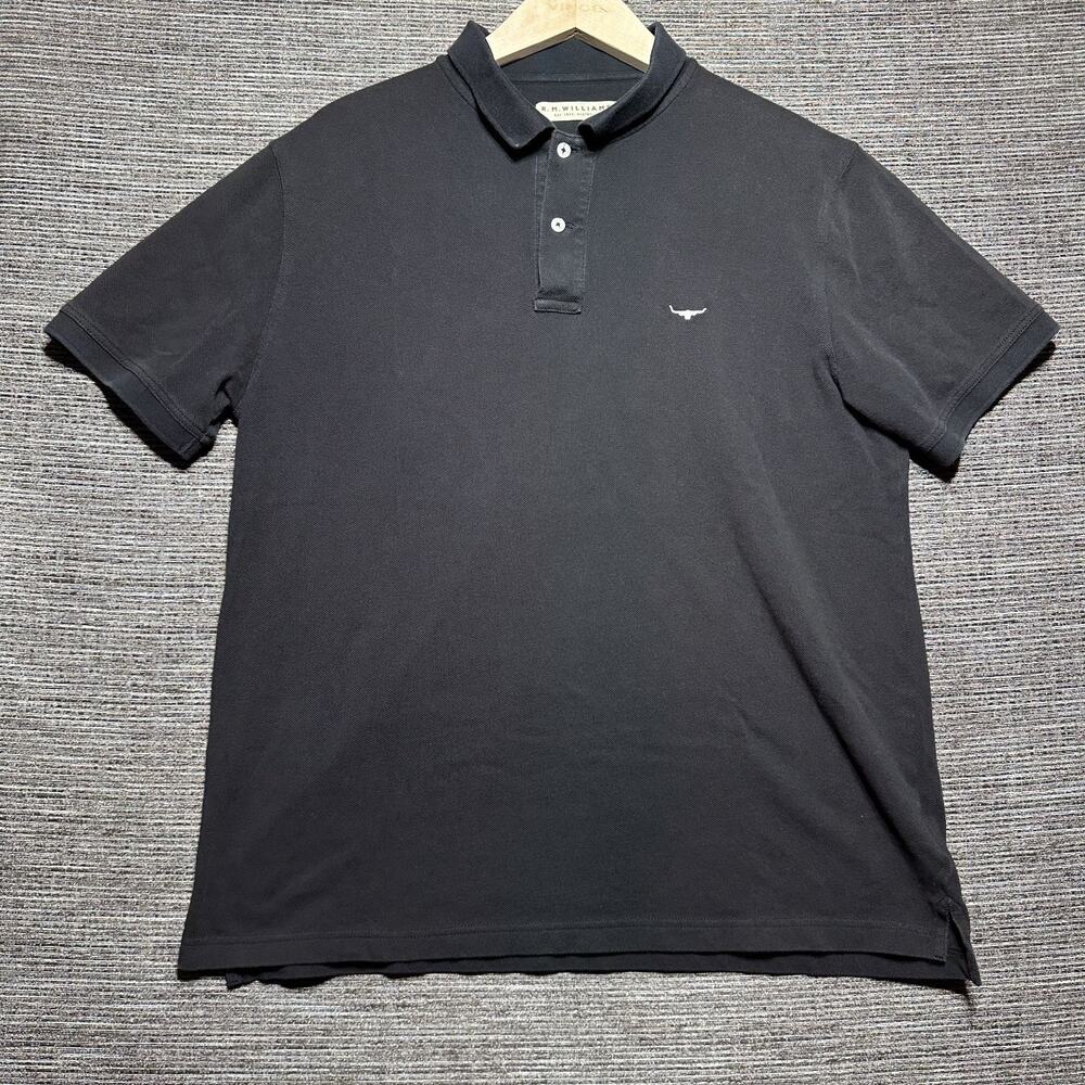 R.M. Williams Polo Shirt Men's 2XL Black Short Sleeve Golf Australia